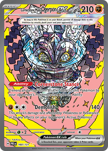 Cornerstone Mask Ogerpon ex 160, Prismatic Evolutions