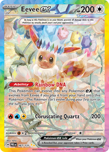 Eevee ex #167 from Prismatic Evolutions - Special Illustration Rare - Illustrated by tono