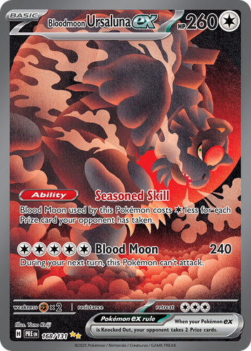 Bloodmoon Ursaluna ex #168 from Prismatic Evolutions - Special Illustration Rare - Illustrated by Yano Keiji