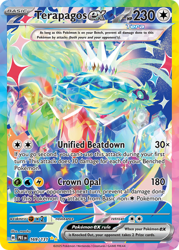 Terapagos ex #169 from Prismatic Evolutions - Special Illustration Rare - Illustrated by mashu
