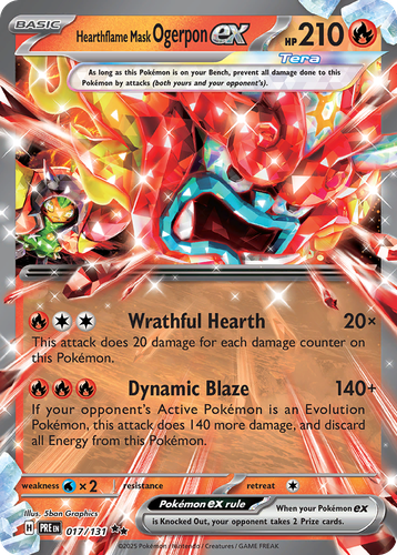 Hearthflame Mask Ogerpon ex #17 from Prismatic Evolutions - Double Rare - Illustrated by 5ban Graphics