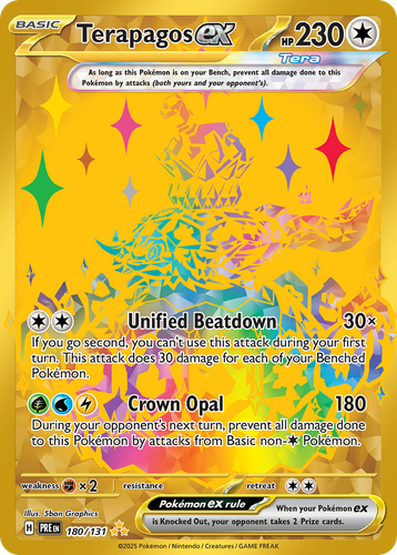 Terapagos ex #180 from Prismatic Evolutions - Hyper Rare - Illustrated by 5ban Graphics