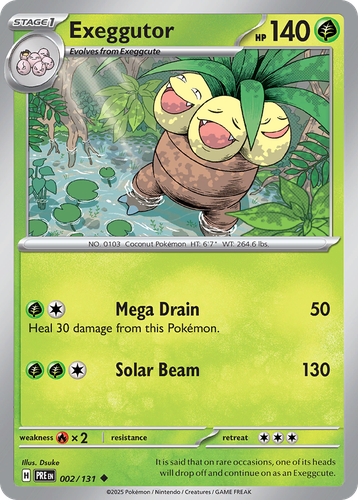 Exeggutor Pokémon TCG card art