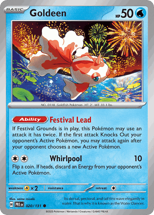 Goldeen #20 from Prismatic Evolutions - Common - Illustrated by saino misaki