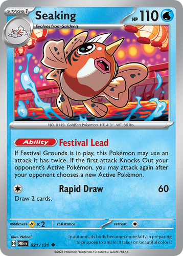 Seaking #21 from Prismatic Evolutions - Uncommon - Illustrated by Nelnal