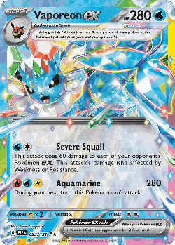 Vaporeon ex Pokémon TCG card art