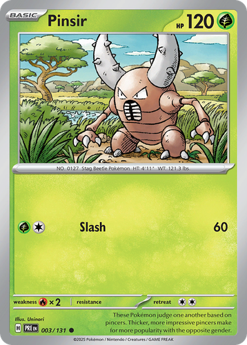 Pinsir Pokémon TCG card art
