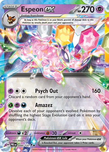 Espeon ex #34 from Prismatic Evolutions - Double Rare - Illustrated by 5ban Graphics