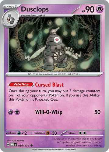 Dusclops 36, Prismatic Evolutions
