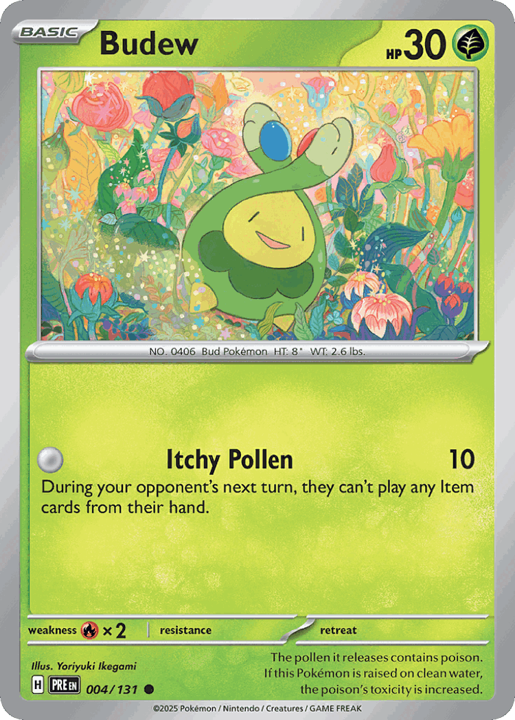 Budew #4 from Prismatic Evolutions - Common - Illustrated by Yoriyuki Ikegami