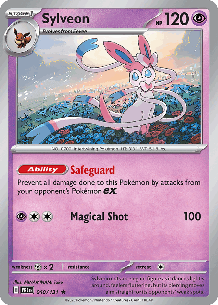 Sylveon #40 from Prismatic Evolutions - Rare - Illustrated by MINAMINAMI Take