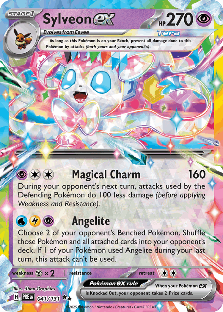 Sylveon ex #41 from Prismatic Evolutions - Double Rare - Illustrated by 5ban Graphics