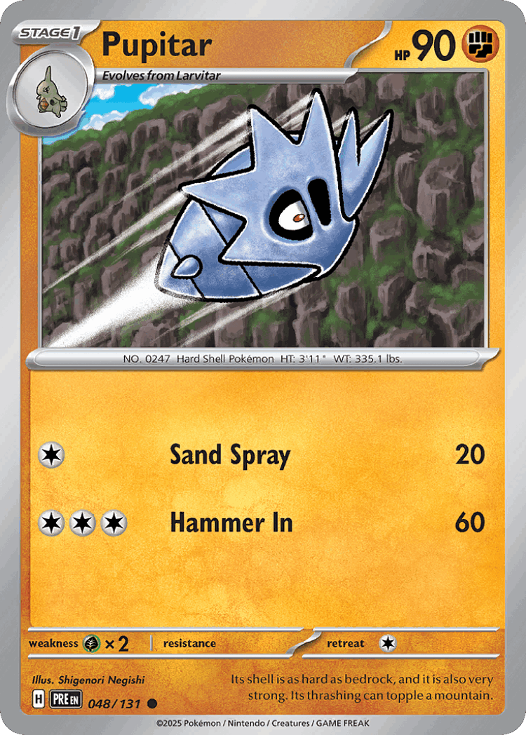 Pupitar #48 from Prismatic Evolutions - Common - Illustrated by Shigenori Negishi