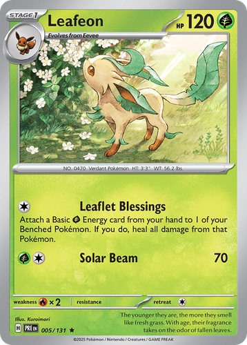 Leafeon Pokémon TCG card art