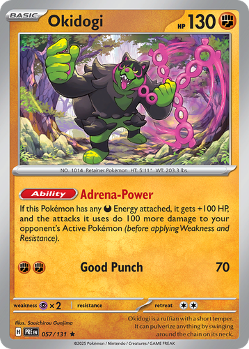 Okidogi #57 from Prismatic Evolutions - Rare - Illustrated by Souichirou Gunjima
