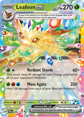 Leafeon ex Pokémon TCG card art