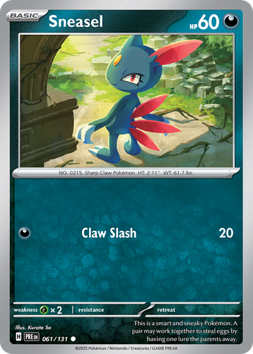 Sneasel #61 from Prismatic Evolutions - Common - Illustrated by Kurata So