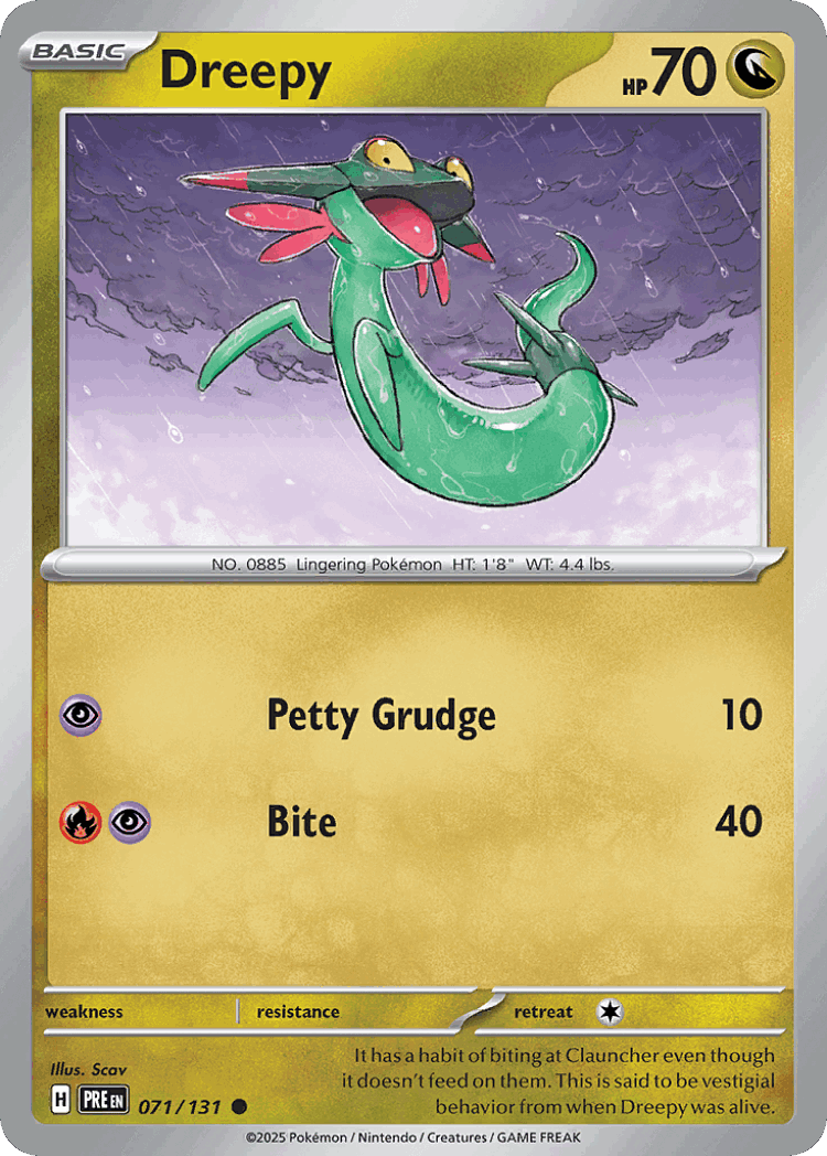 Dreepy #71 from Prismatic Evolutions - Common - Illustrated by Scav
