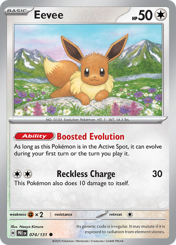Eevee #74 from Prismatic Evolutions - Common - Illustrated by Naoyo Kimura