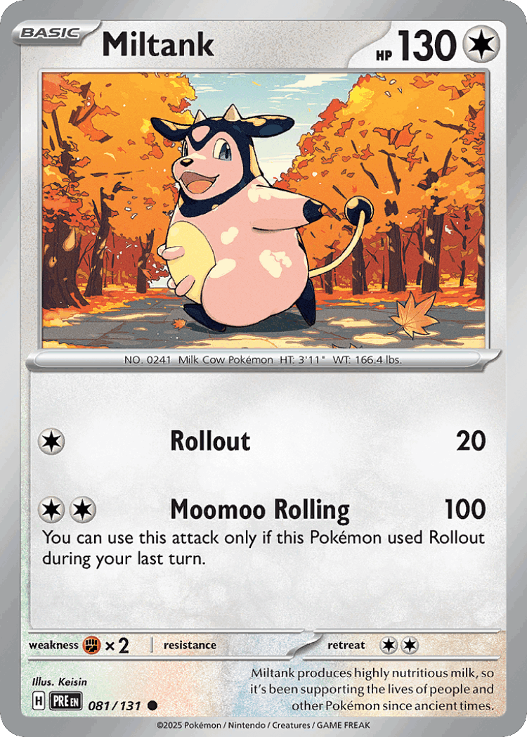 Miltank #81 from Prismatic Evolutions - Common - Illustrated by Keisin