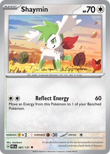 Shaymin #87 from Prismatic Evolutions - Uncommon - Illustrated by Amelicart