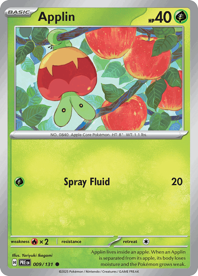 Applin #9 from Prismatic Evolutions - Common - Illustrated by Yoriyuki Ikegami