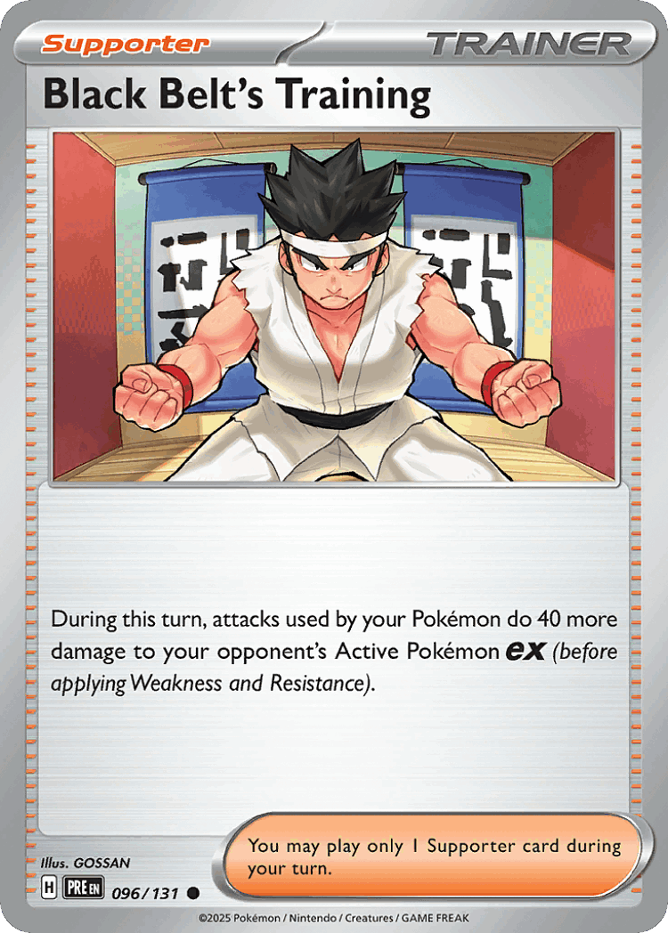 Black Belt's Training #96 from Prismatic Evolutions - Common - Illustrated by GOSSAN