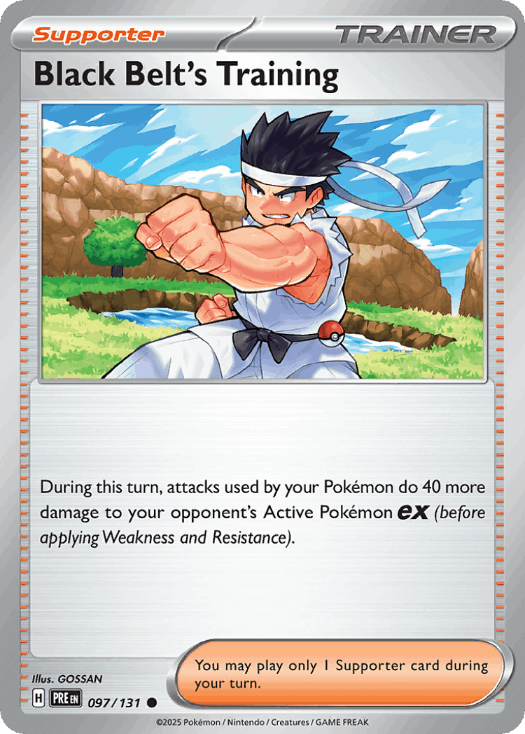 Black Belt's Training #97 from Prismatic Evolutions - Common - Illustrated by GOSSAN