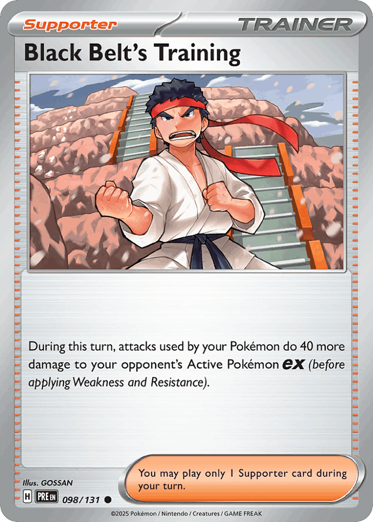 Black Belt's Training #98 from Prismatic Evolutions - Common - Illustrated by GOSSAN
