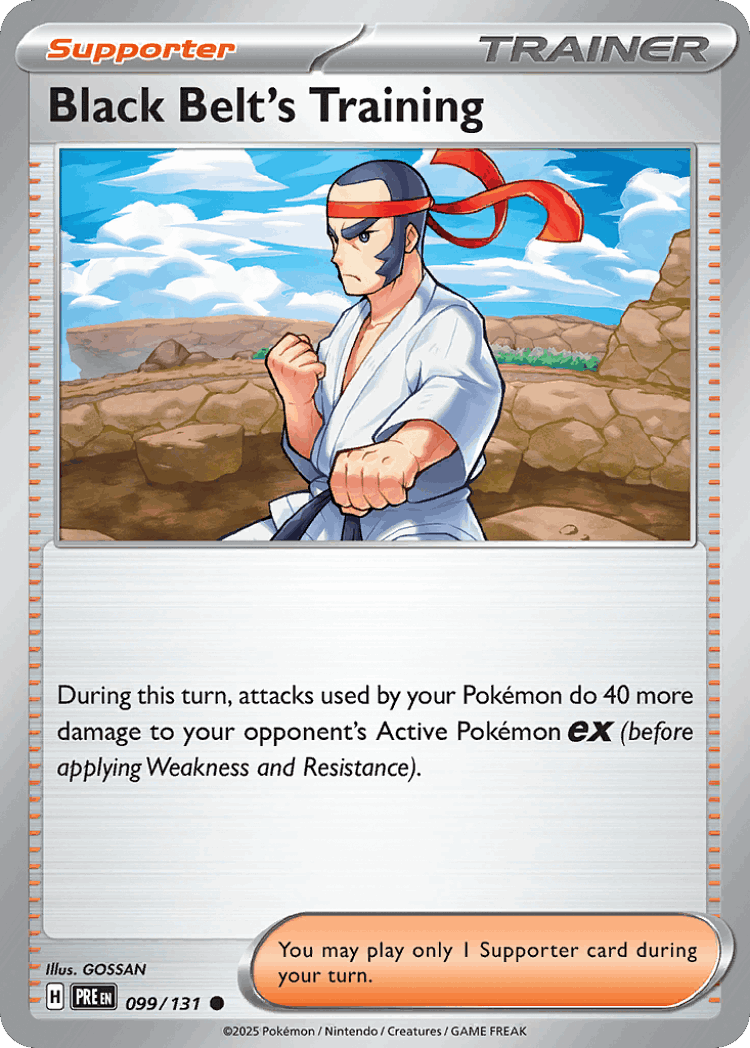 Black Belt's Training #99 from Prismatic Evolutions - Common - Illustrated by GOSSAN