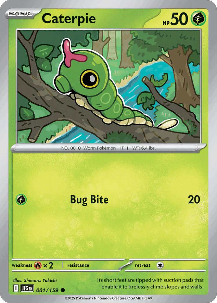 Caterpie #1 from Journey Together - Common - Illustrated by Shimaris Yukichi