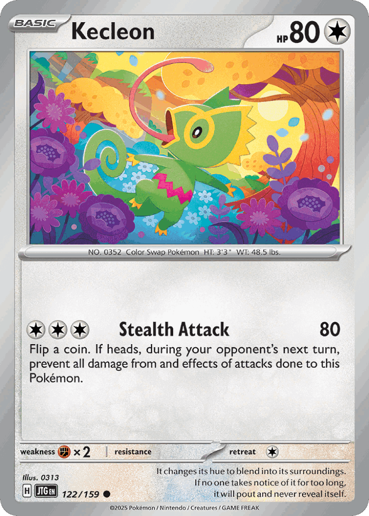 Kecleon #122 from Journey Together - Common - Illustrated by 0313