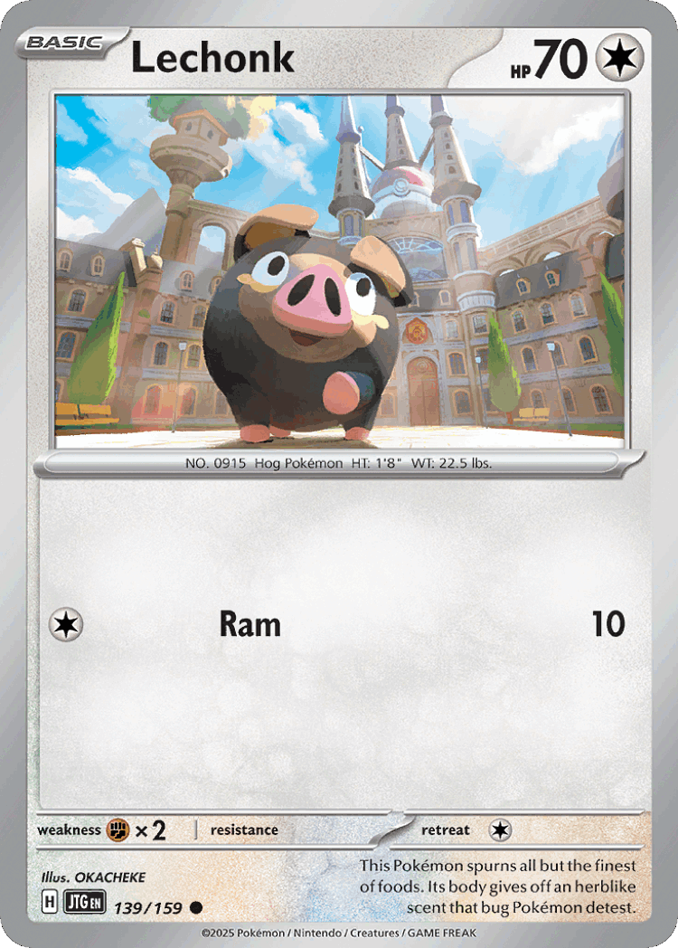 Lechonk #139 from Journey Together - Common - Illustrated by OKACHEKE