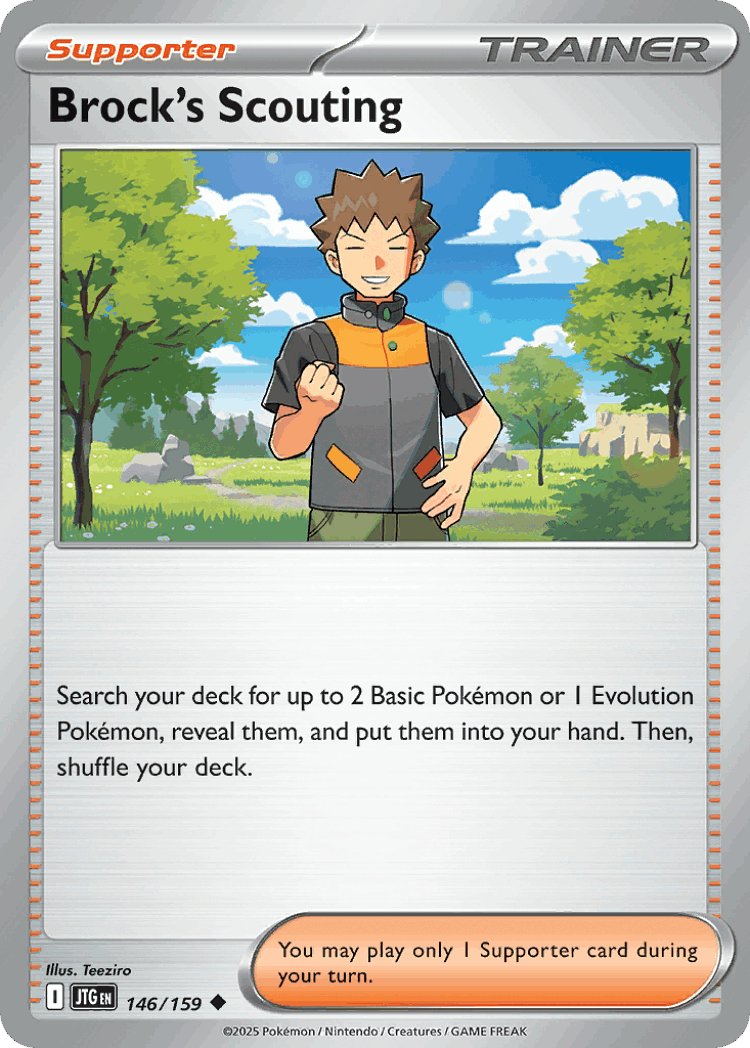 Brock's Scouting #146 from Journey Together - Uncommon - Illustrated by Teeziro