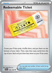 Redeemable Ticket Journey Together card