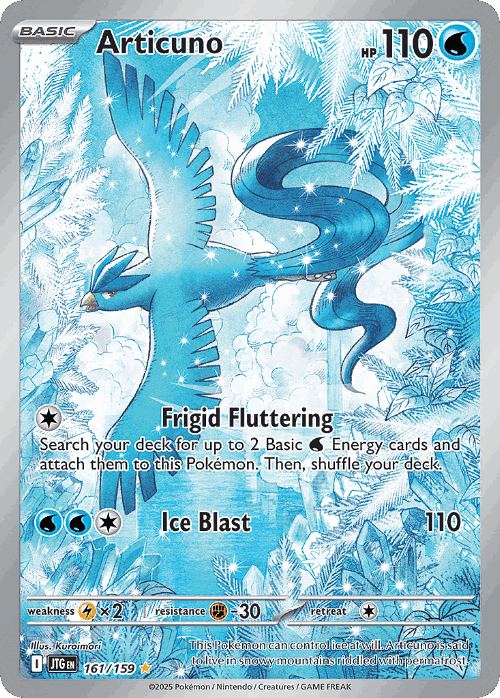 Articuno #161 from Journey Together - Illustration Rare - Illustrated by Kuroimori
