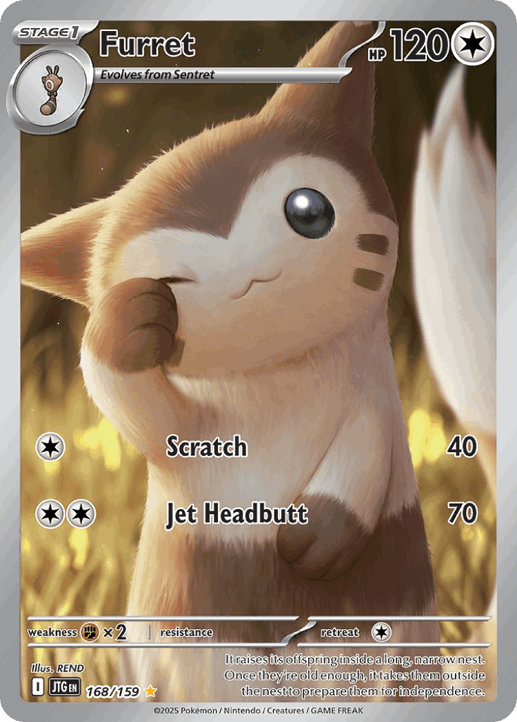 Furret #168 from Journey Together - Illustration Rare - Illustrated by REND