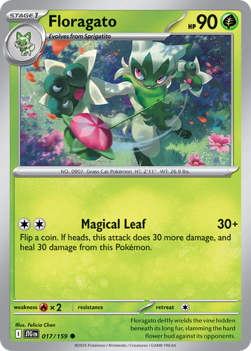 Floragato Pokémon TCG card art
