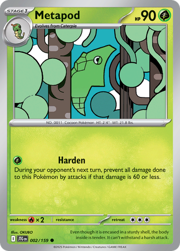 Metapod #2 from Journey Together - Common - Illustrated by OKUBO