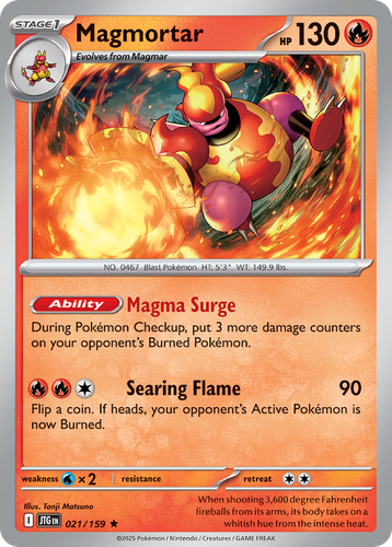 Magmortar Pokémon TCG card art