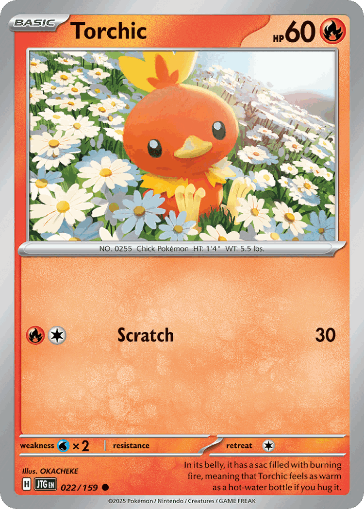 Torchic #22 from Journey Together - Common - Illustrated by OKACHEKE
