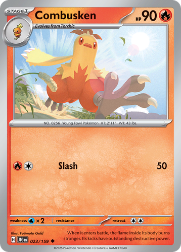 Combusken Pokémon TCG card art