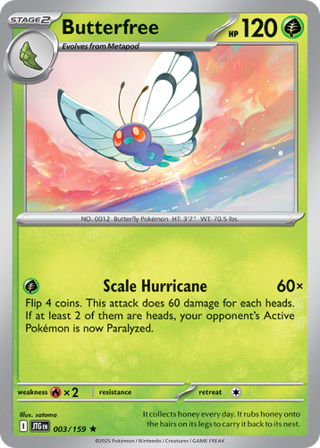 Butterfree Pokémon TCG card art