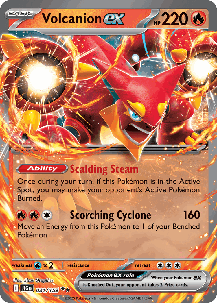 Volcanion ex #31 from Journey Together - Double Rare - Illustrated by 5ban Graphics