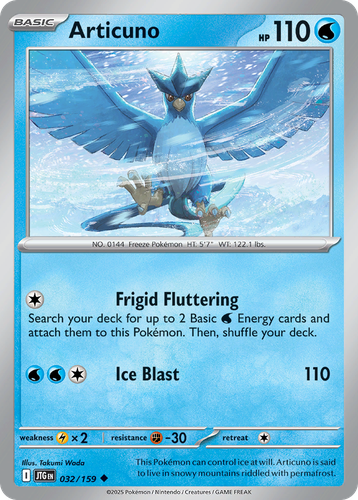 Articuno #32 from Journey Together - Uncommon - Illustrated by Takumi Wada
