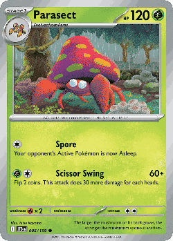Parasect Pokémon TCG card art