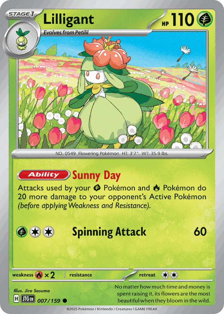 Lilligant #7 from Journey Together - Common - Illustrated by Jiro Sasumo