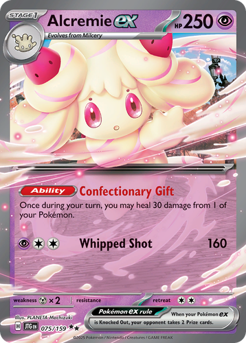 Alcremie ex #75 from Journey Together - Double Rare - Illustrated by PLANETA Mochizuki
