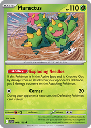 Maractus Pokémon TCG card art