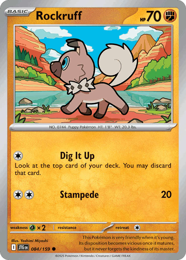 Rockruff #84 from Journey Together - Common - Illustrated by Yoshimi Miyoshi